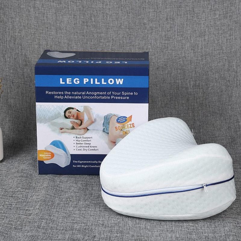 New Memory Cotton Leg Pillow Sleeping Orthopedic Sciatica Back Hip Body Joint Pain Relief Thigh Orthopedic Knee Pillow for Sciatica Relief  Back Pain  Leg Pain  Pregnancy Hip Joint Pain Leg Pad Cushion Home Memory Foam Stevvex