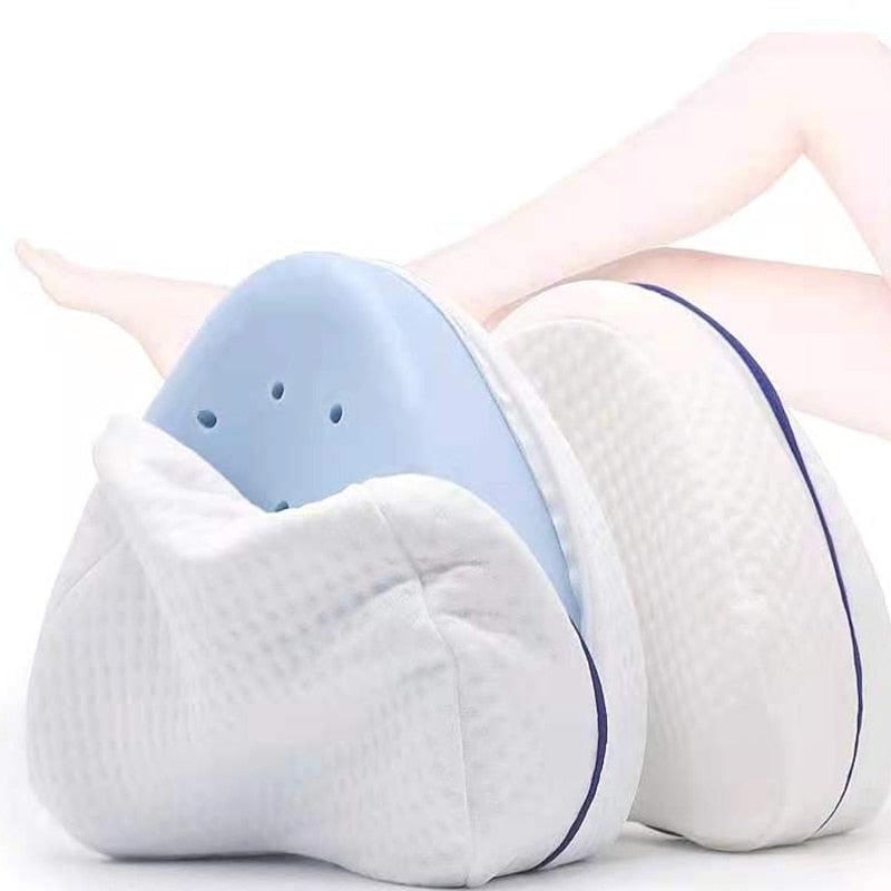 New Memory Cotton Leg Pillow Sleeping Orthopedic Sciatica Back Hip Body Joint Pain Relief Thigh Orthopedic Knee Pillow for Sciatica Relief  Back Pain  Leg Pain  Pregnancy Hip Joint Pain Leg Pad Cushion Home Memory Foam Stevvex