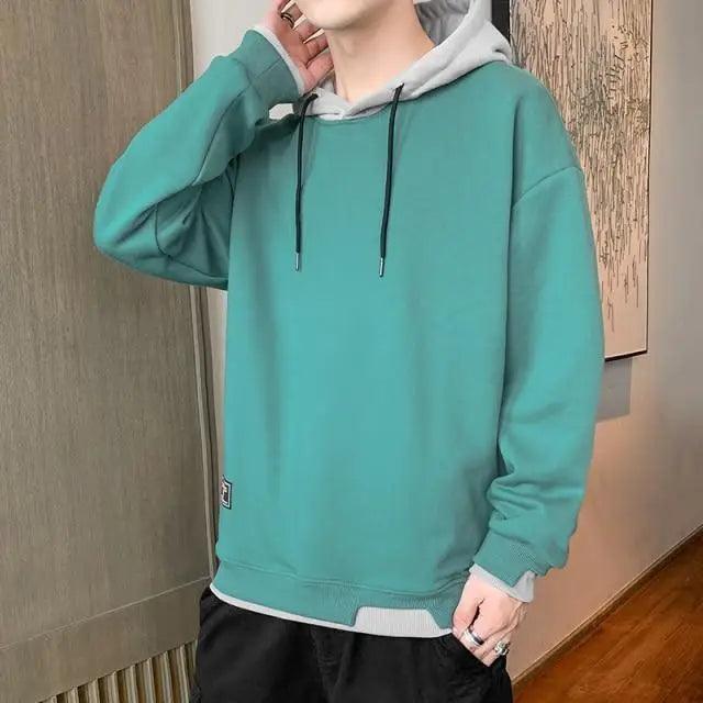 New Men Casual Sweatshirt Hoodies Male Solid Color Pullover Tops Spring Autumn Winter Pullover Floral Print Flannel Check Hoodie Autumn Jackets For Men Stevvex