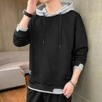 New Men Casual Sweatshirt Hoodies Male Solid Color Pullover Tops Spring Autumn Winter Pullover Floral Print Flannel Check Hoodie Autumn Jackets For Men Stevvex