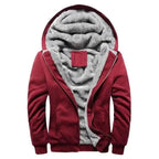 New Men Hoodies Winter Thick Warm Fleece Men Hoodies Coat Sportwear Male Streetwear Men Winter Warm Fleece Sweater Jacket Thick Padded Coat Hoodie Stevvex