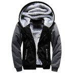 New Men Hoodies Winter Thick Warm Fleece Men Hoodies Coat Sportwear Male Streetwear Men Winter Warm Fleece Sweater Jacket Thick Padded Coat Hoodie Stevvex
