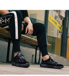 New Men's Breathable Mesh Sneakers Spring Fashion Luxury Shoes Black White Mens Shoes Casual Shoes Modern Sneaker Design Summer Outdoor Running Sneakers Stevvex