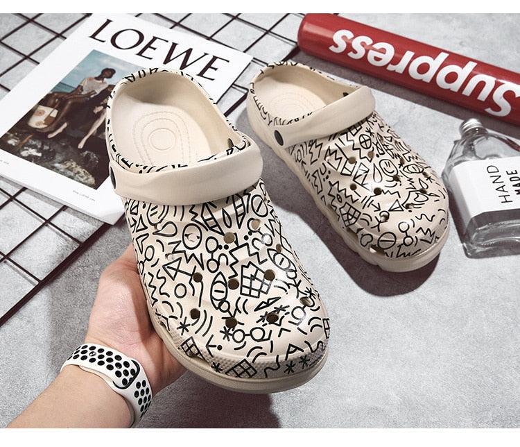 New Men Sandals Shoes Summer Beach Garden Flat Cool Slippers Arch Support Clogs Garden Shoes Slip-On Outdoor Beach Pool Shower Summer Sandals Slippers Stevvex