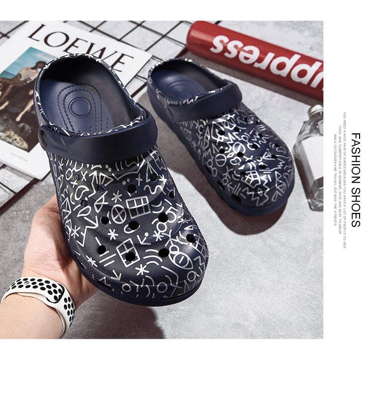 New Men Sandals Shoes Summer Beach Garden Flat Cool Slippers Arch Support Clogs Garden Shoes Slip-On Outdoor Beach Pool Shower Summer Sandals Slippers Stevvex