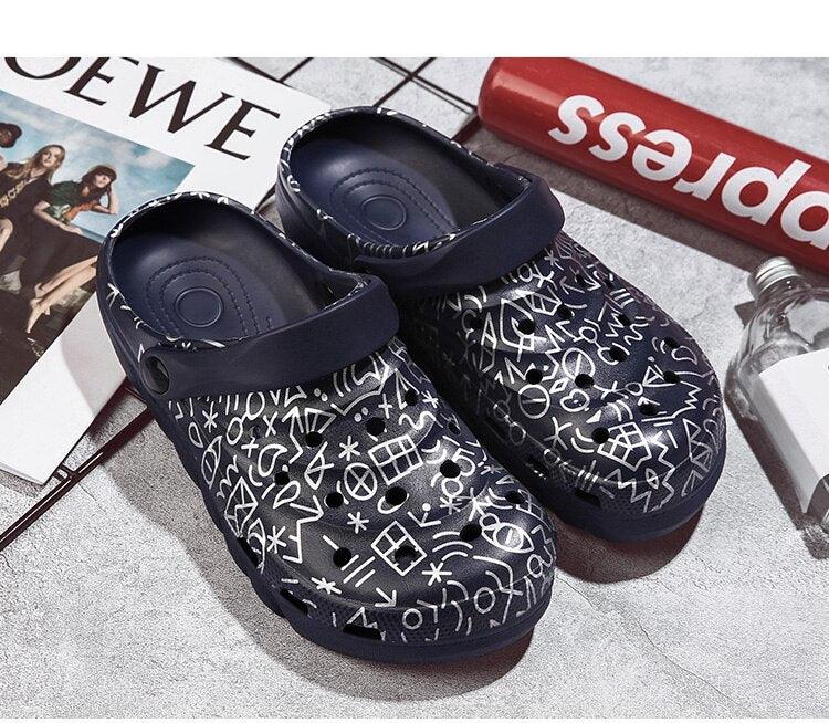 New Men Sandals Shoes Summer Beach Garden Flat Cool Slippers Arch Support Clogs Garden Shoes Slip-On Outdoor Beach Pool Shower Summer Sandals Slippers Stevvex