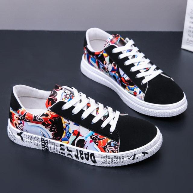 New Mens Colorful Flat Sneakers Casual Fashion Lace-Up Canvas Sport Classic Multicolor Casual Shoes Spring Autumn Vulcanized Mens Sports Walking Jogging Non Slip Sneakers