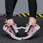New Mens Colorful Flat Sneakers Casual Fashion Lace-Up Canvas Sport Classic Multicolor Casual Shoes Spring Autumn Vulcanized Mens Sports Walking Jogging Non Slip Sneakers