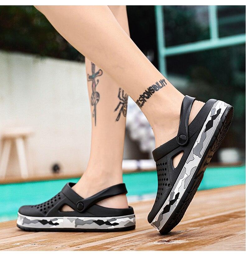 New Mens Shoes Sandals Summer Slippers Unisex Garden Clogs Shoes Casual Slippers Womens Mens Quick Drying Sandals Summer Anti-Slip Beach Shoes Stevvex