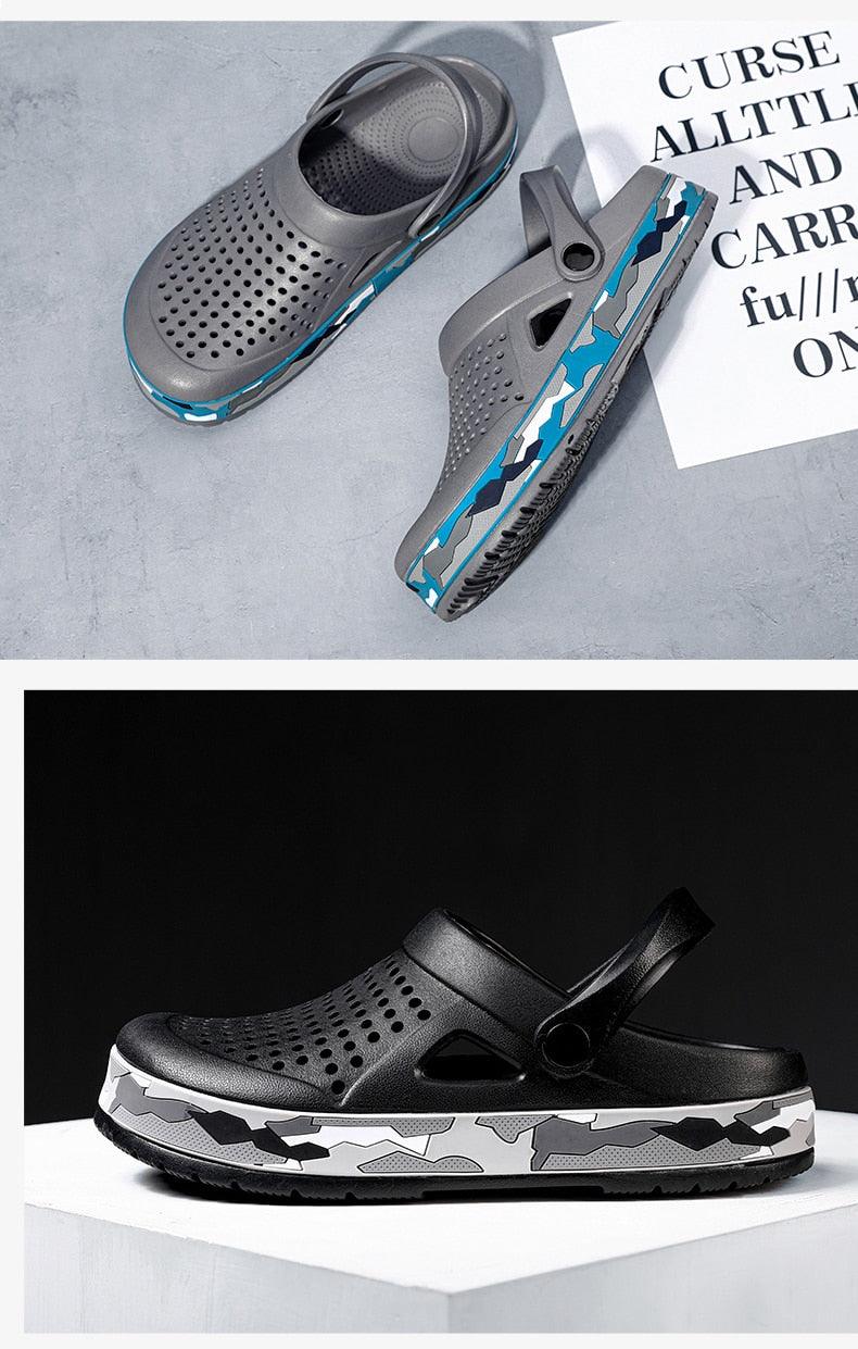 New Mens Shoes Sandals Summer Slippers Unisex Garden Clogs Shoes Casual Slippers Womens Mens Quick Drying Sandals Summer Anti-Slip Beach Shoes Stevvex