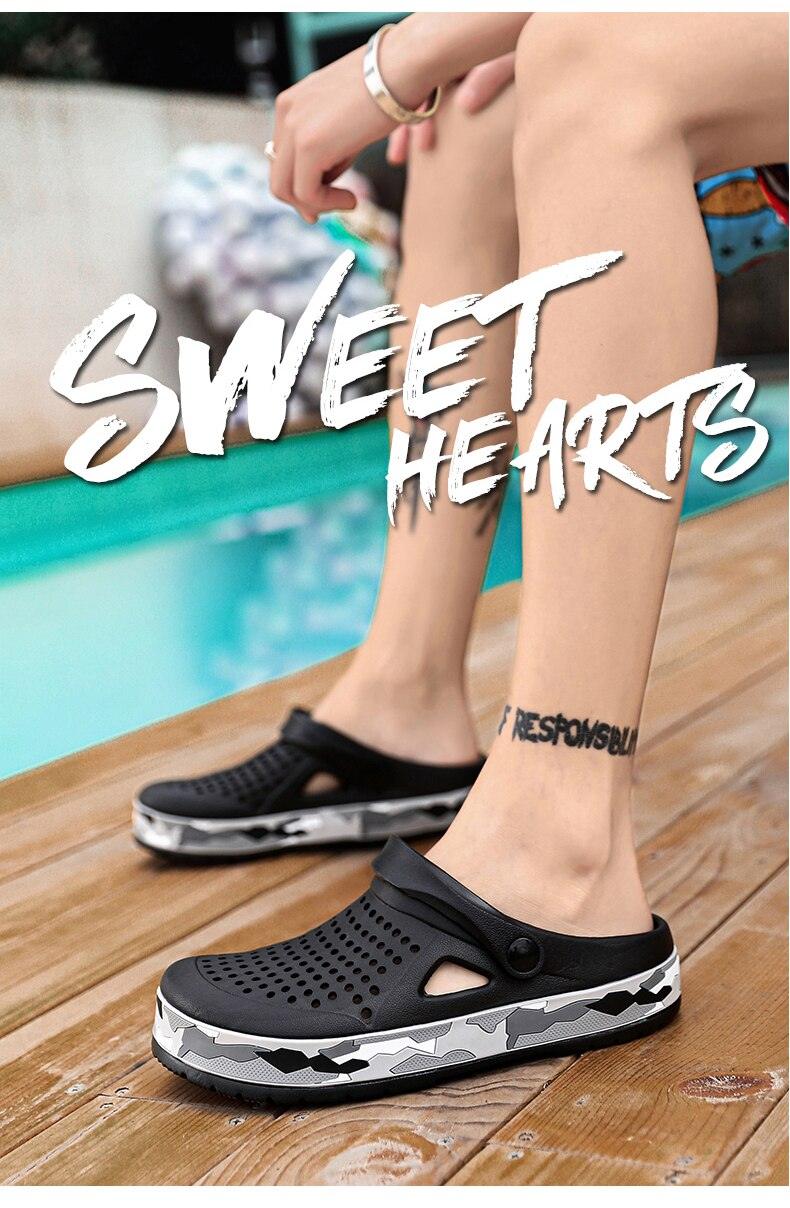 New Mens Shoes Sandals Summer Slippers Unisex Garden Clogs Shoes Casual Slippers Womens Mens Quick Drying Sandals Summer Anti-Slip Beach Shoes Stevvex