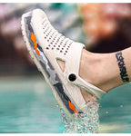 New Mens Shoes Sandals Summer Slippers Unisex Garden Clogs Shoes Casual Slippers Womens Mens Quick Drying Sandals Summer Anti-Slip Beach Shoes Stevvex