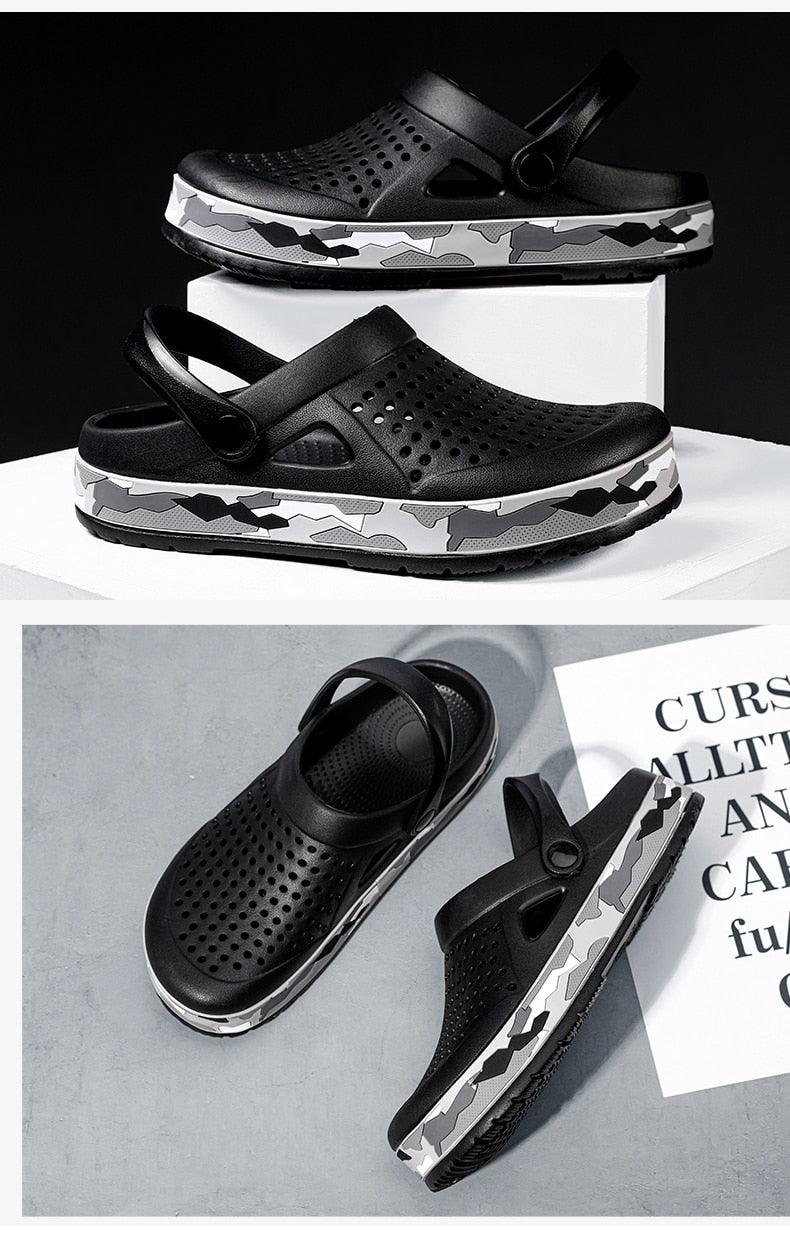 New Mens Shoes Sandals Summer Slippers Unisex Garden Clogs Shoes Casual Slippers Womens Mens Quick Drying Sandals Summer Anti-Slip Beach Shoes Stevvex