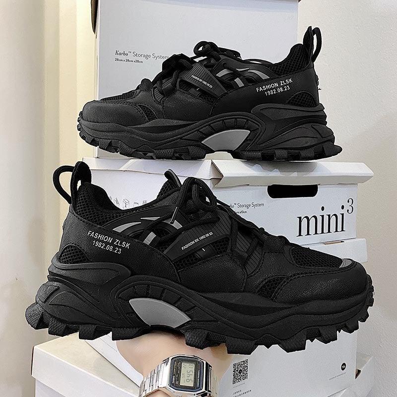 New Mens Sneakers Breathable Sports Shoes Couple Casual Shoes Thick Sole Running Walking Shoes Trainers Sport Sneakers Men High Fashion Comfy Fashion Sneakers Stevvex