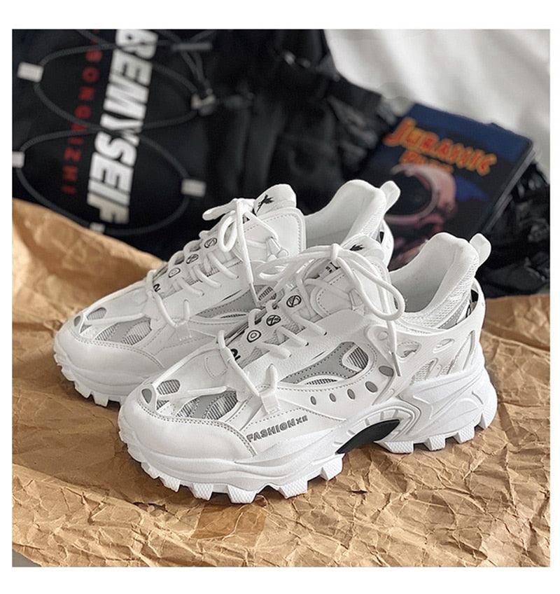 New Mens Sneakers Breathable Sports Shoes Couple Casual Shoes Thick Sole Running Walking Shoes Trainers Sport Sneakers Men High Fashion Comfy Fashion Sneakers Stevvex