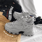 New Mens Sneakers Breathable Sports Shoes Couple Casual Shoes Thick Sole Running Walking Shoes Trainers Sport Sneakers Men High Fashion Comfy Fashion Sneakers Stevvex