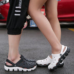 New Mens Summer Slippers Beach Sandals Jelly Shoes Men Outdoor Sandals Hollow Clogs Adjustable Garden Slippers House Shoes Durable Lightweight Beach Clogs Stevvex