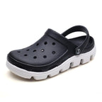 New Mens Summer Slippers Beach Sandals Jelly Shoes Men Outdoor Sandals Hollow Clogs Adjustable Garden Slippers House Shoes Durable Lightweight Beach Clogs Stevvex