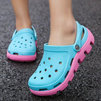 New Mens Summer Slippers Beach Sandals Jelly Shoes Men Outdoor Sandals Hollow Clogs Adjustable Garden Slippers House Shoes Durable Lightweight Beach Clogs Stevvex