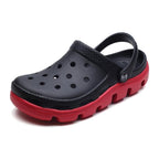 New Mens Summer Slippers Beach Sandals Jelly Shoes Men Outdoor Sandals Hollow Clogs Adjustable Garden Slippers House Shoes Durable Lightweight Beach Clogs Stevvex