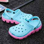 New Mens Summer Slippers Beach Sandals Jelly Shoes Men Outdoor Sandals Hollow Clogs Adjustable Garden Slippers House Shoes Durable Lightweight Beach Clogs Stevvex
