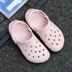 New Mens Summer Slippers Beach Sandals Jelly Shoes Men Outdoor Sandals Hollow Clogs Adjustable Garden Slippers House Shoes Durable Lightweight Beach Clogs Stevvex