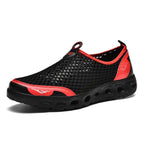 New Mesh Mens Aqua Shoes Outdoor Breathable Quick Dry Water Sneakers Light Anti-Skid Sport Footwear Comfortable Mesh Work Shoes Beach Swim Surf Shoes Water Shoes Stevvex