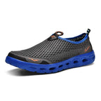 New Mesh Mens Aqua Shoes Outdoor Breathable Quick Dry Water Sneakers Light Anti-Skid Sport Footwear Comfortable Mesh Work Shoes Beach Swim Surf Shoes Water Shoes Stevvex