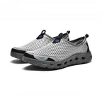 New Mesh Mens Aqua Shoes Outdoor Breathable Quick Dry Water Sneakers Light Anti-Skid Sport Footwear Comfortable Mesh Work Shoes Beach Swim Surf Shoes Water Shoes Stevvex