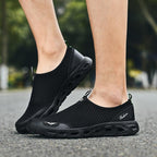 New Mesh Mens Aqua Shoes Outdoor Breathable Quick Dry Water Sneakers Light Anti-Skid Sport Footwear Comfortable Mesh Work Shoes Beach Swim Surf Shoes Water Shoes Stevvex