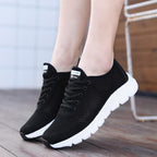 New Mesh Womens Sneakers Breathable Flat Shoes Women Lightweight Sports Non-slip Running Footwear Fashionable Breathable And Non-Slip Walking Shoes For Women Stevvex