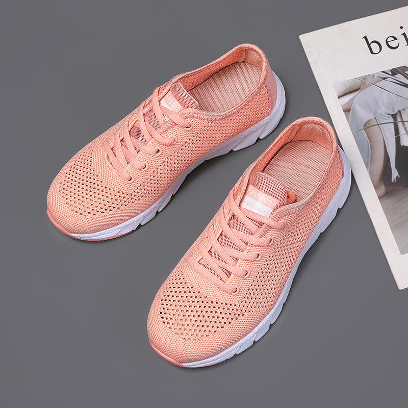 New Mesh Womens Sneakers Breathable Flat Shoes Women Lightweight Sports Non-slip Running Footwear Fashionable Breathable And Non-Slip Walking Shoes For Women Stevvex