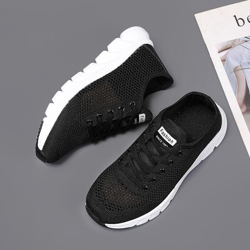 New Mesh Womens Sneakers Breathable Flat Shoes Women Lightweight Sports Non-slip Running Footwear Fashionable Breathable And Non-Slip Walking Shoes For Women Stevvex
