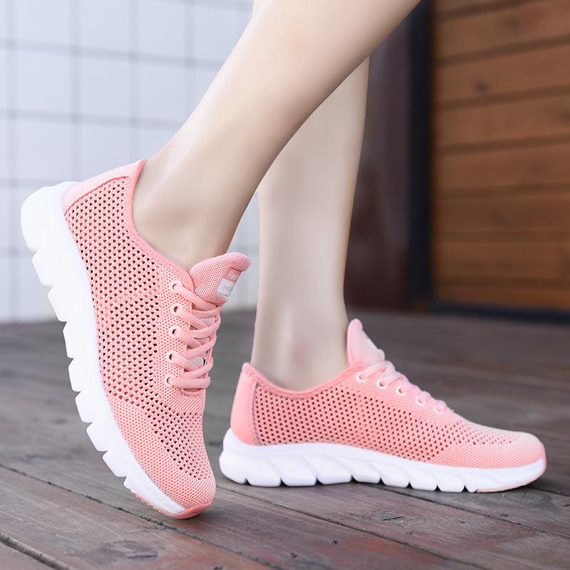 New Mesh Womens Sneakers Breathable Flat Shoes Women Lightweight Sports Non-slip Running Footwear Fashionable Breathable And Non-Slip Walking Shoes For Women Stevvex
