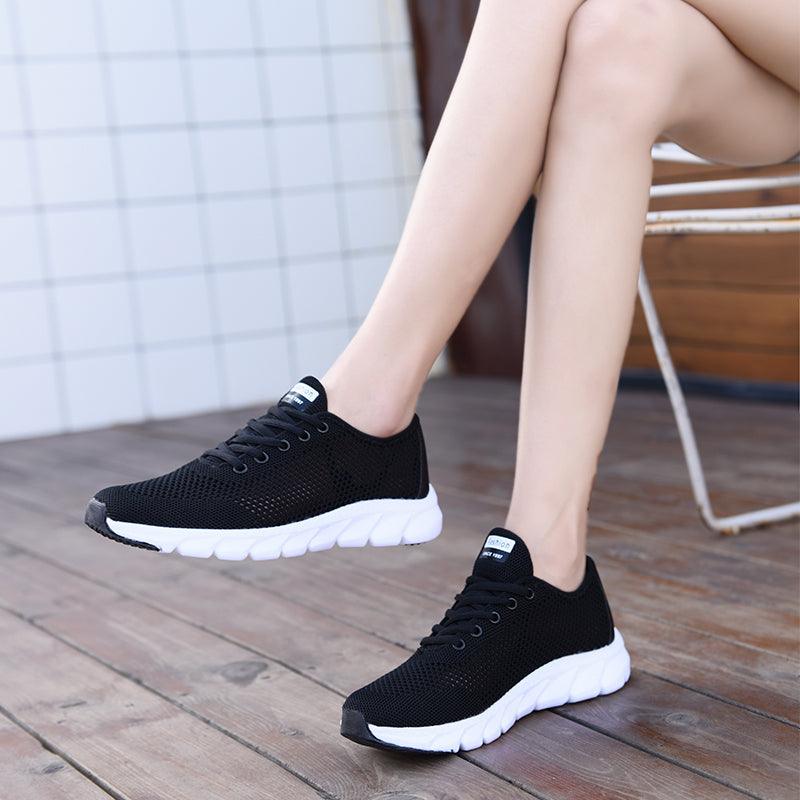 New Mesh Womens Sneakers Breathable Flat Shoes Women Lightweight Sports Non-slip Running Footwear Fashionable Breathable And Non-Slip Walking Shoes For Women Stevvex