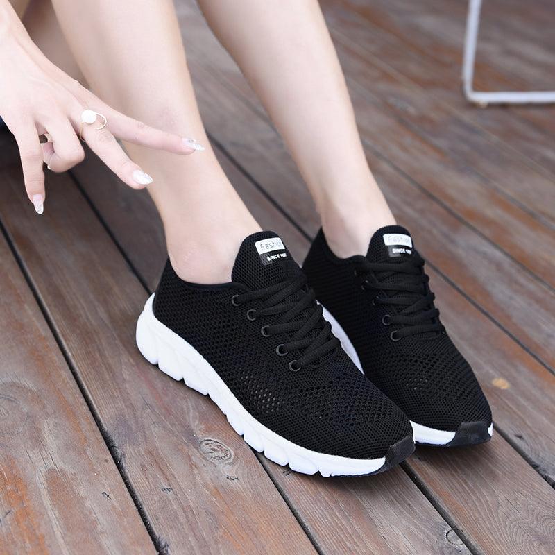 New Mesh Womens Sneakers Breathable Flat Shoes Women Lightweight Sports Non-slip Running Footwear Fashionable Breathable And Non-Slip Walking Shoes For Women Stevvex