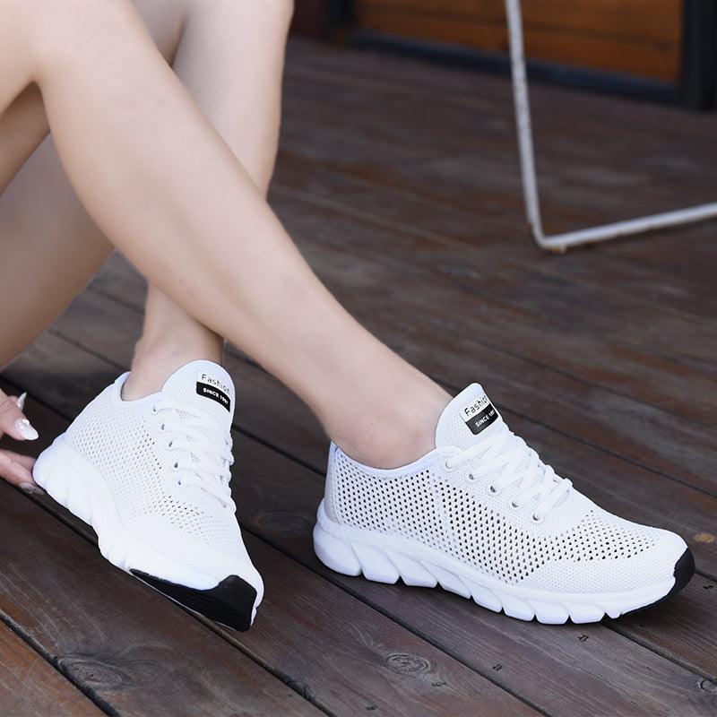 New Mesh Womens Sneakers Breathable Flat Shoes Women Lightweight Sports Non-slip Running Footwear Fashionable Breathable And Non-Slip Walking Shoes For Women Stevvex