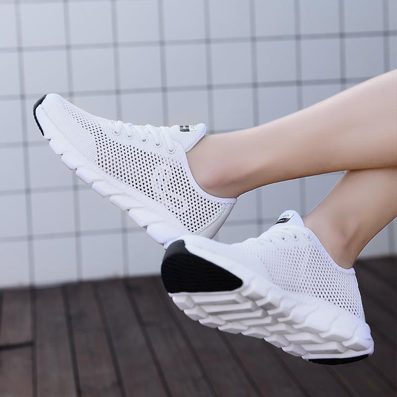 New Mesh Womens Sneakers Breathable Flat Shoes Women Lightweight Sports Non-slip Running Footwear Fashionable Breathable And Non-Slip Walking Shoes For Women Stevvex