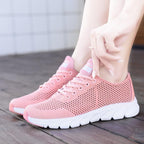 New Mesh Womens Sneakers Breathable Flat Shoes Women Lightweight Sports Non-slip Running Footwear Fashionable Breathable And Non-Slip Walking Shoes For Women Stevvex