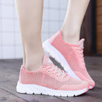 New Mesh Womens Sneakers Breathable Flat Shoes Women Lightweight Sports Non-slip Running Footwear Fashionable Breathable And Non-Slip Walking Shoes For Women Stevvex