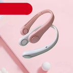 New Mini Neck Fan Portable Bladeless Hanging Neck 1200mAh Rechargeable Air Cooler 3 Speed Mini Summer Sports Fans Portable Smart Cooling Neckband Fan Super Quiet Working Stevvex