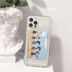 New Mini Wallet Card Holder Silicone Case for IPhone 11 12 13 Iphone 11 Pro X XS Max XR 7 8 Plus Soft Phone Cover Slim Shockproof Soft Protective Case With Cute Card Holder Stevvex