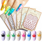 New Mixed Acrylic Stickers Manicure Decoration Weed Leaf Designs Nail Accessories Nail Art Decals Water Transfer Nail Decals Sticker For Pretty Girl Self-Adhesive Nail Decals Designer Nail Stickers for Acrylic Stevvex