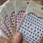 New Mixed Acrylic Stickers Manicure Decoration Weed Leaf Designs Nail Accessories Nail Art Decals Water Transfer Nail Decals Sticker For Pretty Girl Self-Adhesive Nail Decals Designer Nail Stickers for Acrylic Stevvex