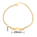 New Modern Elegant Stainless Steel Luxury Bracelet For Women Lovely Animal Butterfly Elephant Strand Bracelets Bangles Jewelry Accessories