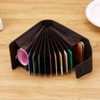New Modern Fashion Unisex Business Leather Wallet Cool ID Credit Card Holder Name Cards Case Pocket Organizer Bag Multiple Card Slots Wallet Clip Very Light Wearable Clip
