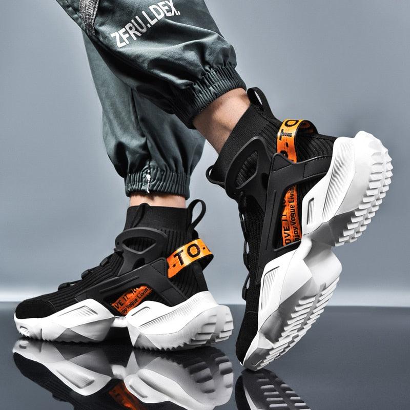 New Modern Mans Sneakers Breathable Fashion Men's Height Increasing Casual Outdoor High Quality Mesh Walking Jogging Non Slip Athletic Comfortable Casual Mens Sneakers Stevvex