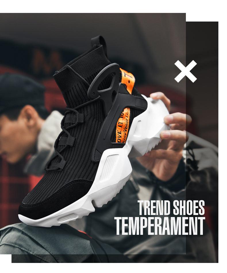New Modern Mans Sneakers Breathable Fashion Men's Height Increasing Casual Outdoor High Quality Mesh Walking Jogging Non Slip Athletic Comfortable Casual Mens Sneakers Stevvex