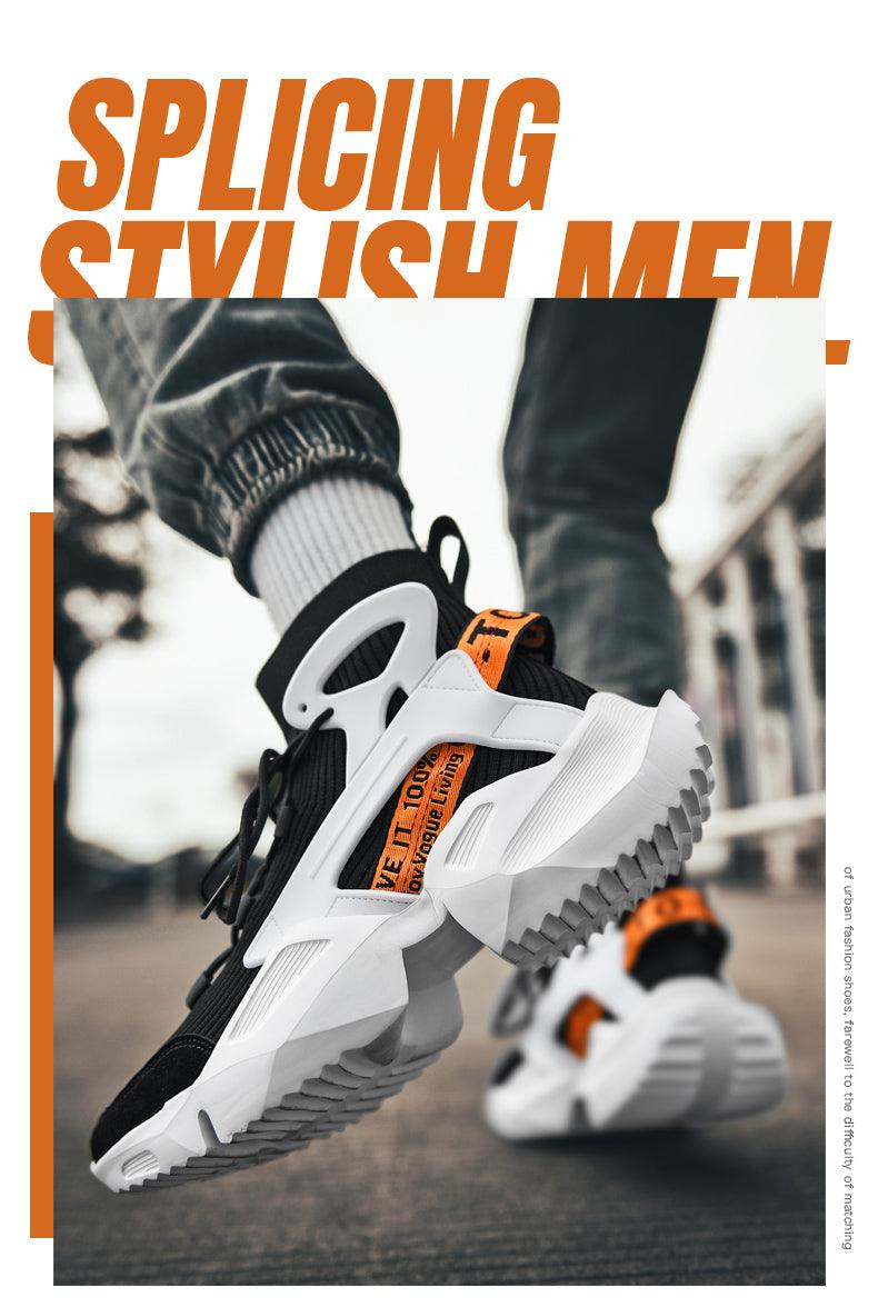 New Modern Mans Sneakers Breathable Fashion Men's Height Increasing Casual Outdoor High Quality Mesh Walking Jogging Non Slip Athletic Comfortable Casual Mens Sneakers Stevvex