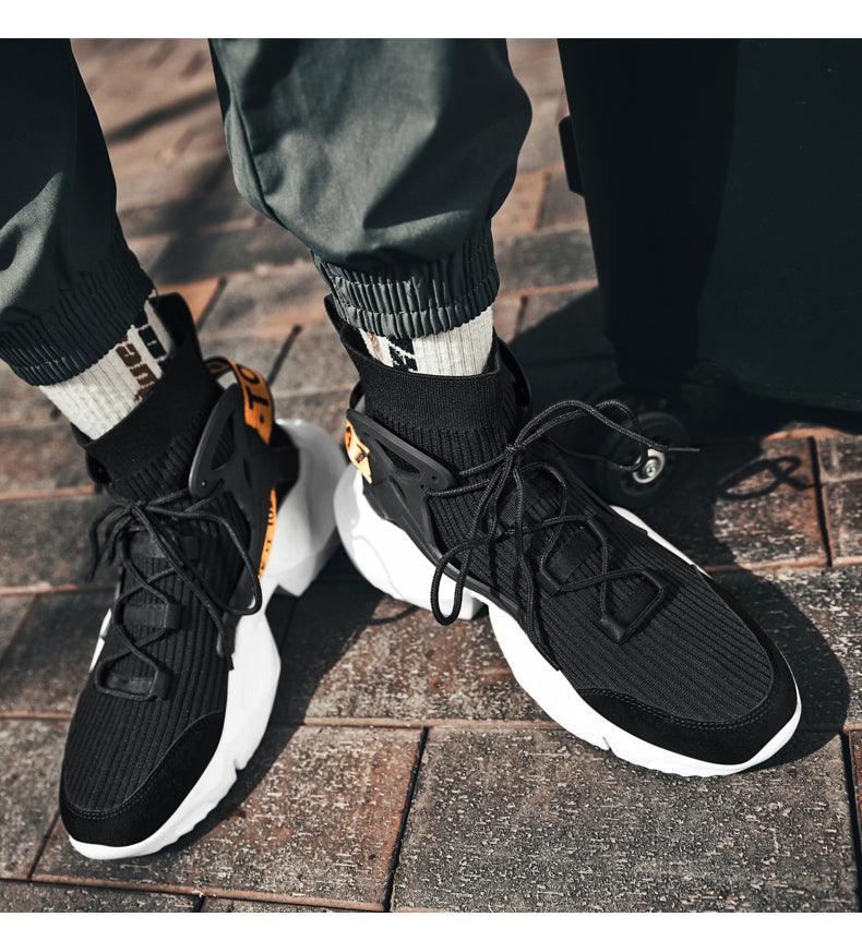 New Modern Mans Sneakers Breathable Fashion Men's Height Increasing Casual Outdoor High Quality Mesh Walking Jogging Non Slip Athletic Comfortable Casual Mens Sneakers Stevvex